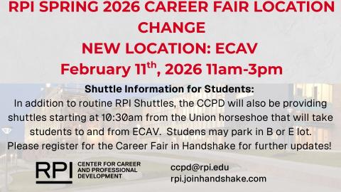New Career Fair Location