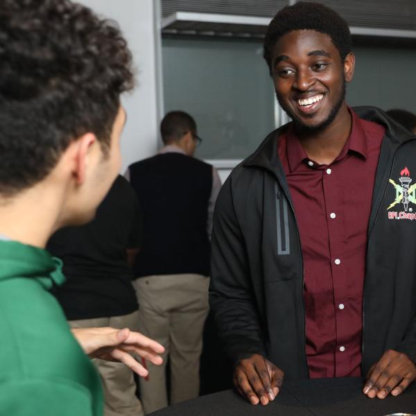 BLAG student meets with alumni